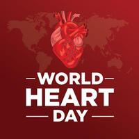world heart day is celebrated on the first day of march every year vector