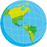 The world map is shown with the continents in green and yellow png