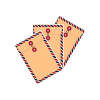 illustration of a stack of brown envelopes, symbol of a job application document folder. modern design vector