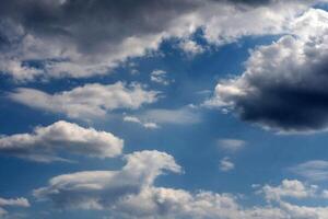 Blue sky background with clouds. photo