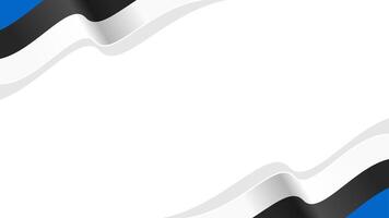 wavy estonia flag frame background with copy space for text. estonia national day vector