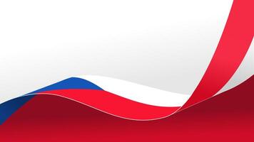Waving flag of Czech Republic isolated background, with copy space for text vector