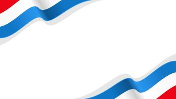 wavy luxembourg flag frame background with copy space for text. luxembourg national day vector