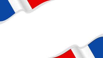 wavy france flag frame background with copy space for text. france national day vector