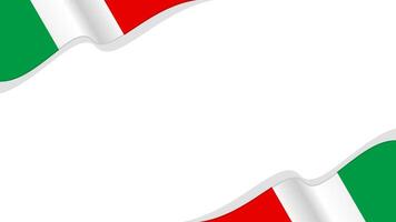 wavy italy flag frame background with copy space for text. italy national day vector