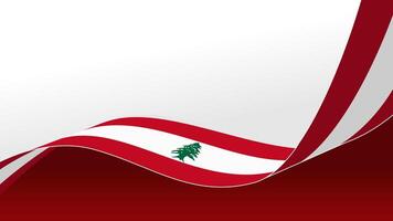 wavy lebanon flag background with copy space for text. lebanon independence day vector