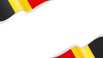 wavy belgium flag frame background with copy space for text. belgium national day vector