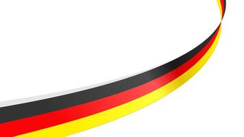 wavy germany flag ribbon background with copy space for text. germany national day vector