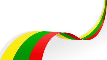 waving lithuania flag background with copy space for text. lithuania national day vector