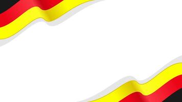 wavy germany flag frame background with copy space for text. germany national day vector