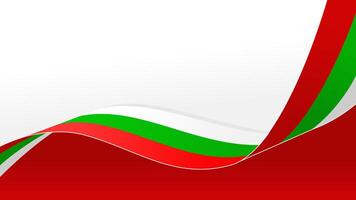 wavy bulgaria flag background with copy space for text. bulgaria national day vector