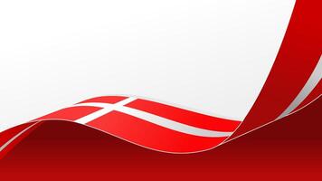 wavy denmark flag background with copy space for text. denmark national day vector
