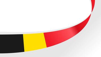 wavy belgium flag background with copy space for text, suitable for event banner vector