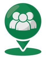 A meeting point sign design map pin vector
