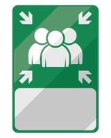 meeting point sign design vector