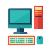 desktop computer illustration vector