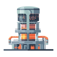 An illustration of a large building with a large tower png