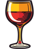 A wine glass with red liquid in it png