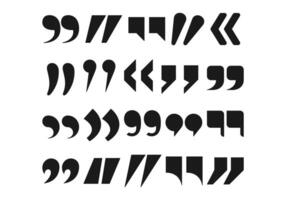 Quotation Mark Icon Element Set vector