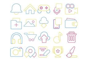 Mobile App Icon Set Element Set vector
