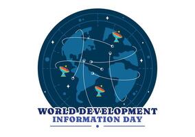 October 24th World Development Information Day with Telecommunication Infrastructure and Public Awareness vector