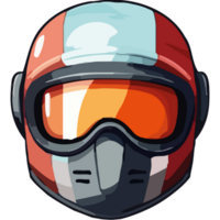 A cartoon helmet with goggles on it png