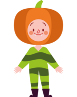 A cartoon pumpkin with a smile on its face png
