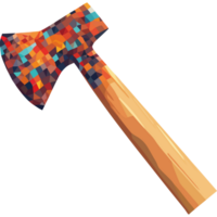 An axe with colorful squares on it png