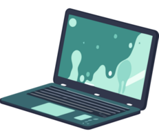A laptop computer with a screen that is open png