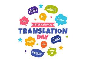 International Communication Day Illustration with Hello Greetings in Multiple Languages vector