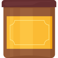 A jar of honey with a label on it png