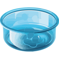 A blue bowl with water in it png