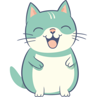 A cartoon cat with its mouth open png