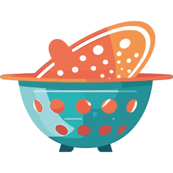 ein bunt Schüssel mit ein Scheibe von Obst im es png