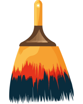 ein Bürste mit Farbe auf es png