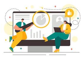 VOIP Protocol Illustration with Telephony Scheme and Network Call Features vector