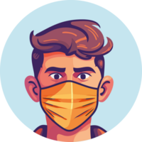 A man wearing a mask in a circle png
