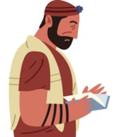 A man with a beard and a beard is reading a book png