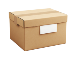 Cardboard storage box ready for organization and tidying tasks, transparent png