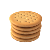 Stack of golden graham crackers on a plain background, transparent png