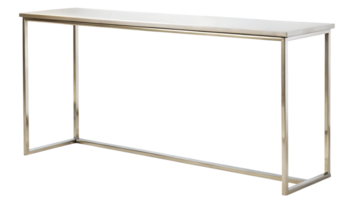 Modern console table with sleek design in bright interior setting, cut out transparent png