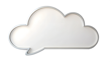Decorative cloud shape with speech bubble design transparent png