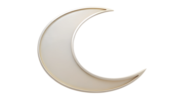 Elegant crescent moon with soft glow transparent png