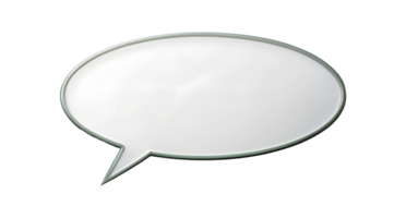 Blank speech bubble outline on white background transparent png