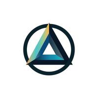 geometric shape minimal modern unique simple triangle logo vector