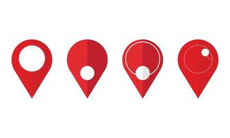 set of location icon map icon vector