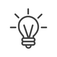 light blub icon symbol vector