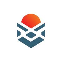geometric shape minimal modern unique simple logo icon symbol vector