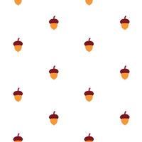 Pattern with acorns on a white background vector
