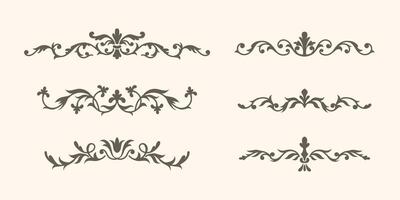 A set of text separators vector